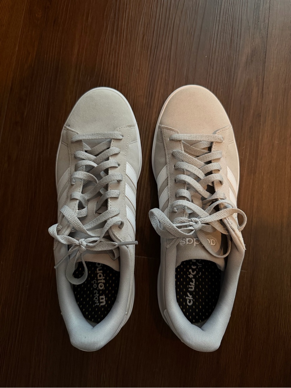 adidas men’s  Light gray Suede Sneakers